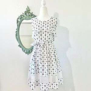 🔴Last chance! ! 
Korean Geometric Patterned Fit & Flare Dress